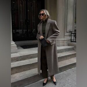 Claire Rose x Nakd Oversized Big Shoulder Coat in Gray